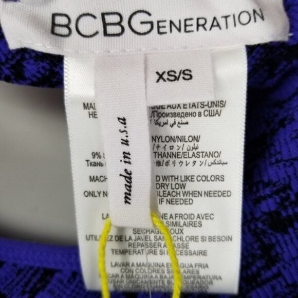 BCBG Generation Bodycon One Shoulder Stretch Dress Size XS Small Purple Blue - Picture 7 of 9